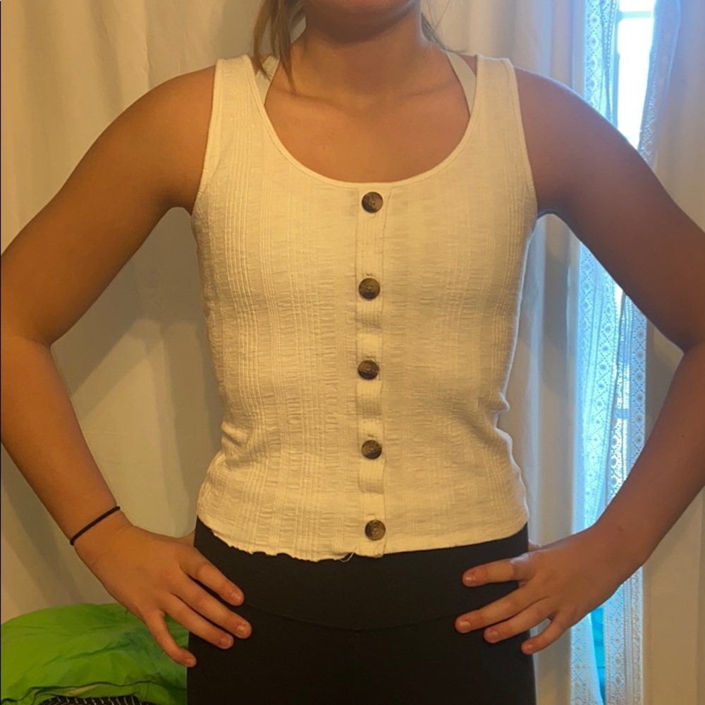 American Eagle button detail tank